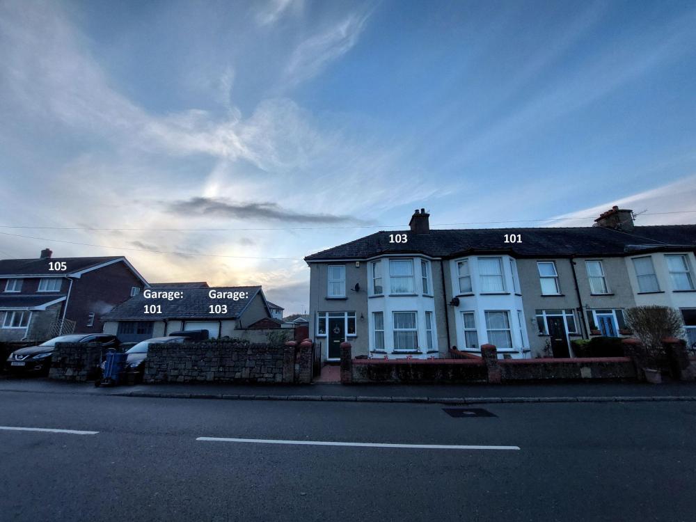 2 - Street side view - Houses-and-garage-layout-101-and-103-Tegid-Street.jpg