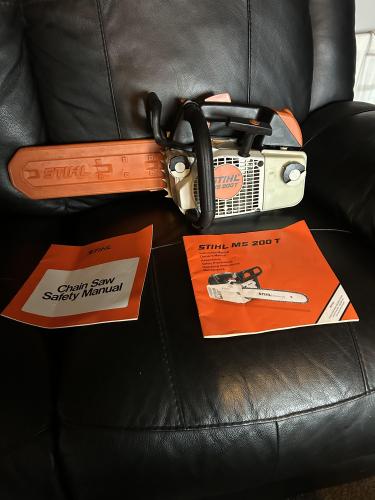 More information about "Stihl Ms 200T still has original bar and only done a few hours work."